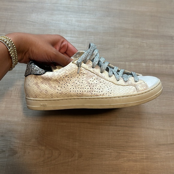 P448 John Sunset Lilac Embossed Python Sneaker - Picture 6 of 10